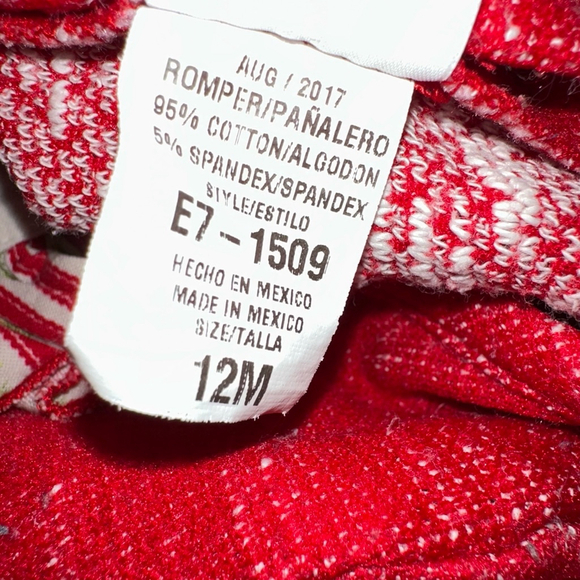 Baby Girl Ricrac & Ruffles Romper 12M Red Christmas Holiday - Picture 10 of 15